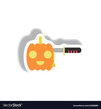 Paper sticker Halloween icon vector image