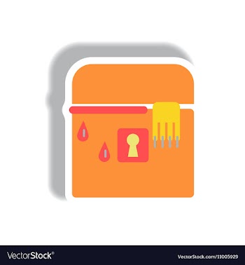 Paper sticker Halloween icon vector image