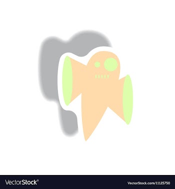 Paper sticker Halloween icon vector image