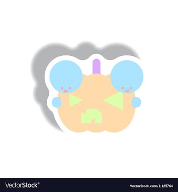 Paper sticker Halloween icon vector image
