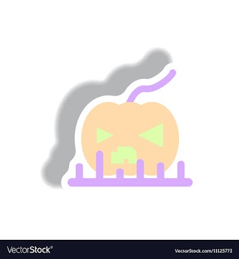 Paper sticker Halloween icon vector image