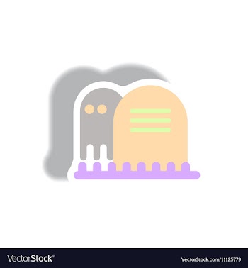 Paper sticker Halloween icon vector image