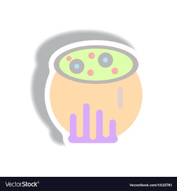 Paper sticker Halloween icon vector image