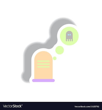 Paper sticker Halloween icon vector image