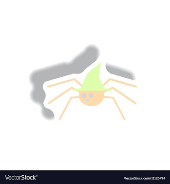 Paper sticker Halloween icon vector image
