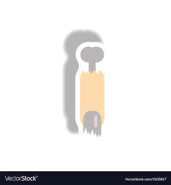Paper sticker Halloween icon vector image