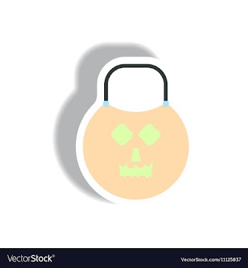 Paper sticker Halloween icon vector image