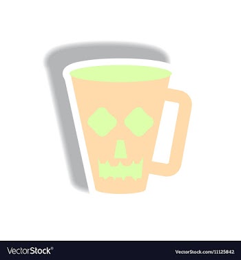 Paper sticker Halloween icon vector image
