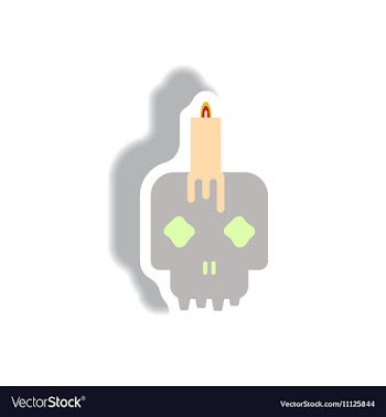 Paper sticker Halloween icon vector image