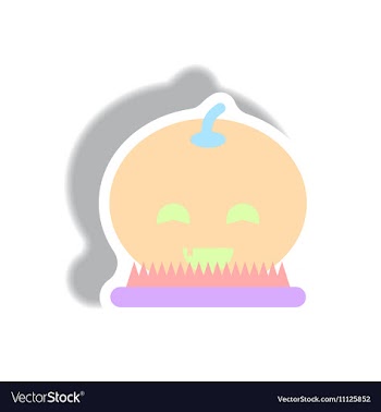 Paper sticker Halloween icon vector image
