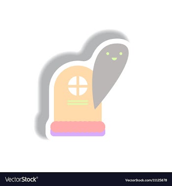 Paper sticker Halloween icon vector image