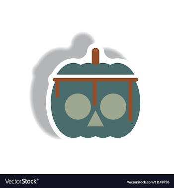 Paper sticker Halloween icon vector image