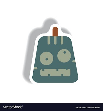 Paper sticker Halloween icon vector image