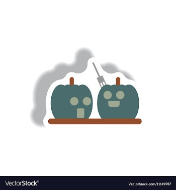 Paper sticker Halloween icon vector image