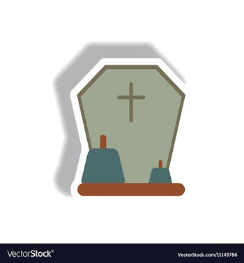 Paper sticker Halloween icon vector image