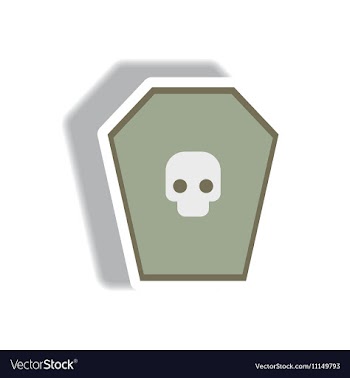 Paper sticker Halloween icon vector image