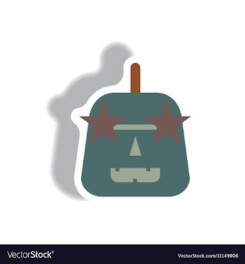 Paper sticker Halloween icon vector image