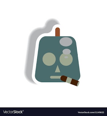 Paper sticker Halloween icon vector image