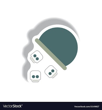 Paper sticker Halloween icon vector image