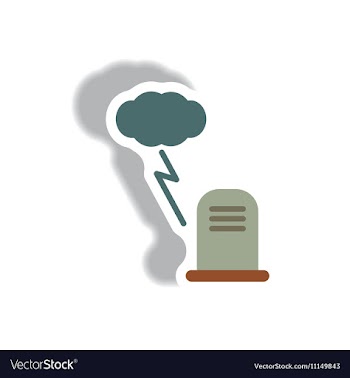 Paper sticker Halloween icon vector image