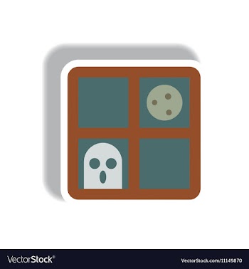 Paper sticker Halloween icon vector image