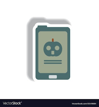 Paper sticker Halloween icon vector image
