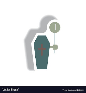 Paper sticker Halloween icon vector image