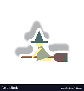 Paper sticker Halloween icon vector image