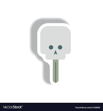 Paper sticker Halloween icon vector image