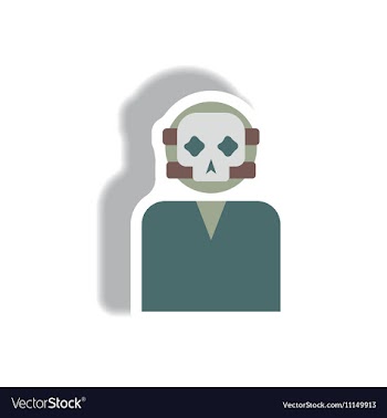 Paper sticker Halloween icon vector image
