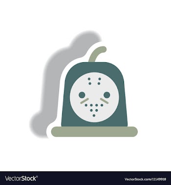 Paper sticker Halloween icon vector image