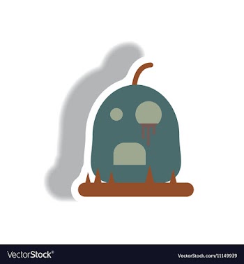 Paper sticker Halloween icon vector image