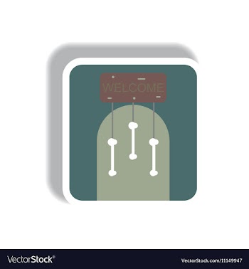 Paper sticker Halloween icon vector image