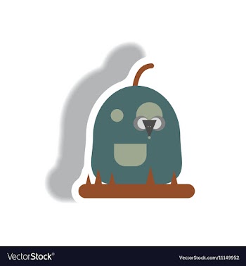 Paper sticker Halloween icon vector image