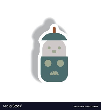 Paper sticker Halloween icon vector image