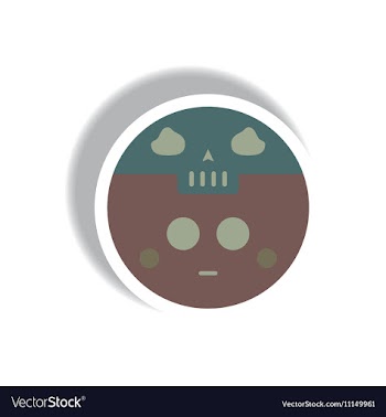 Paper sticker Halloween icon vector image