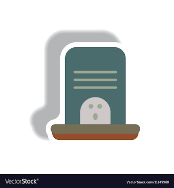 Paper sticker Halloween icon vector image