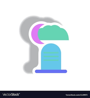Paper sticker Halloween icon vector image