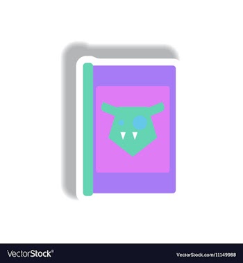 Paper sticker Halloween icon vector image