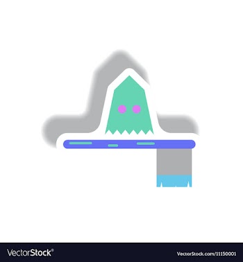 Paper sticker Halloween icon vector image
