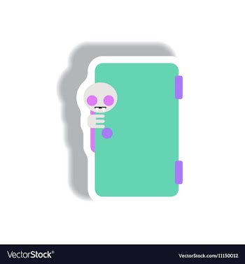 Paper sticker Halloween icon vector image