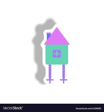 Paper sticker Halloween icon vector image