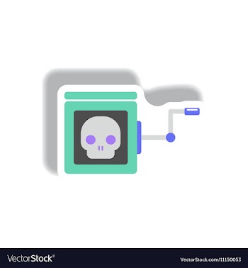 Paper sticker Halloween icon vector image