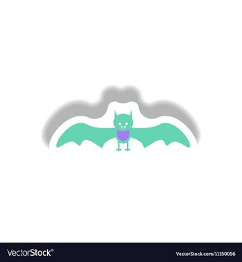 Paper sticker Halloween icon vector image