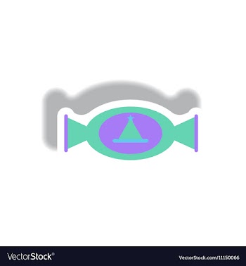 Paper sticker Halloween icon vector image