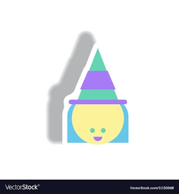 Paper sticker Halloween icon vector image