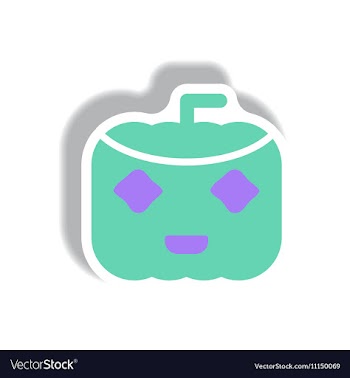Paper sticker Halloween icon vector image