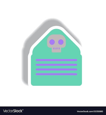 Paper sticker Halloween icon vector image