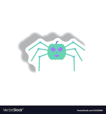 Paper sticker Halloween icon vector image