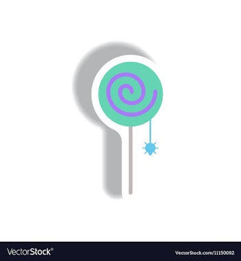 Paper sticker Halloween icon vector image